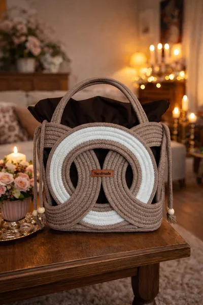  Çox gözel əl işi çantam,👜😊  3