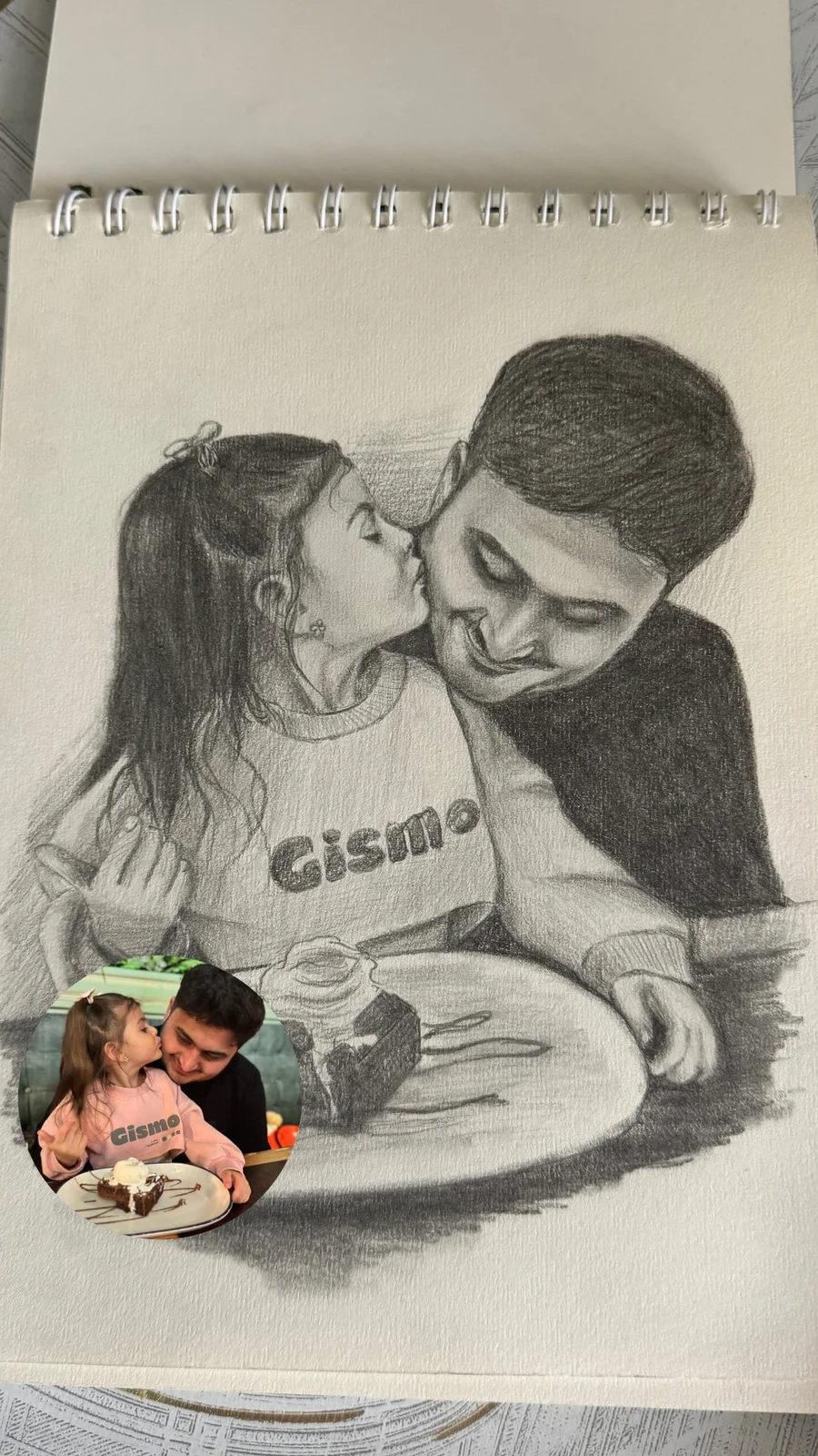 Black pencil portrait