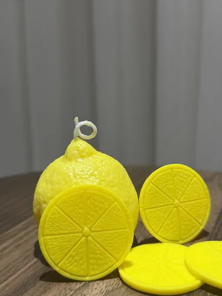 Əl işi limon şamı 2
