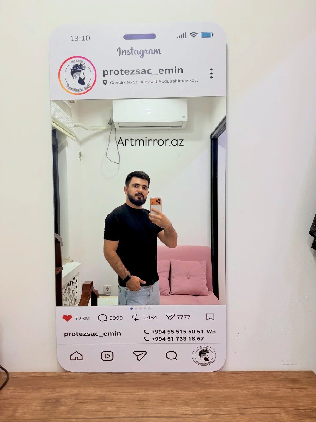İnstagram güzgüsü 120x60sm