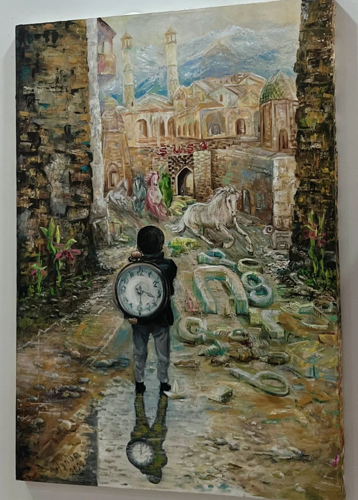Kətan, yaglı boya