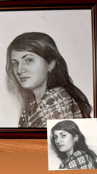 Black pencil portrait 2