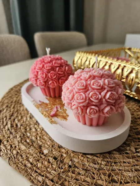 💐Səbətdə gül şamı 4