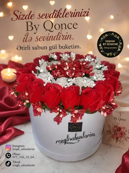 Sabundan gul buketi.
