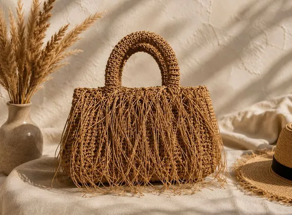 Handmade paper yarn bag 2