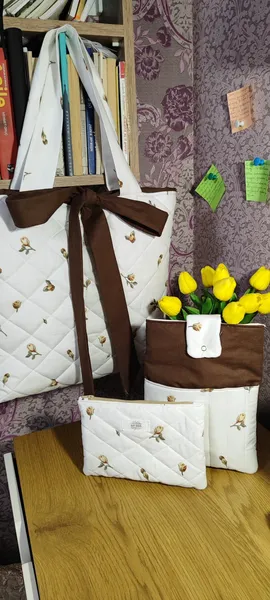 Əl işi retro üslublu çanta set