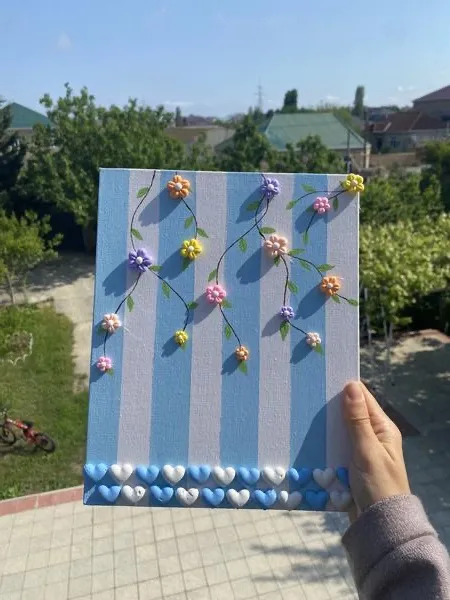 Quruyan plastilin 3D gül 2