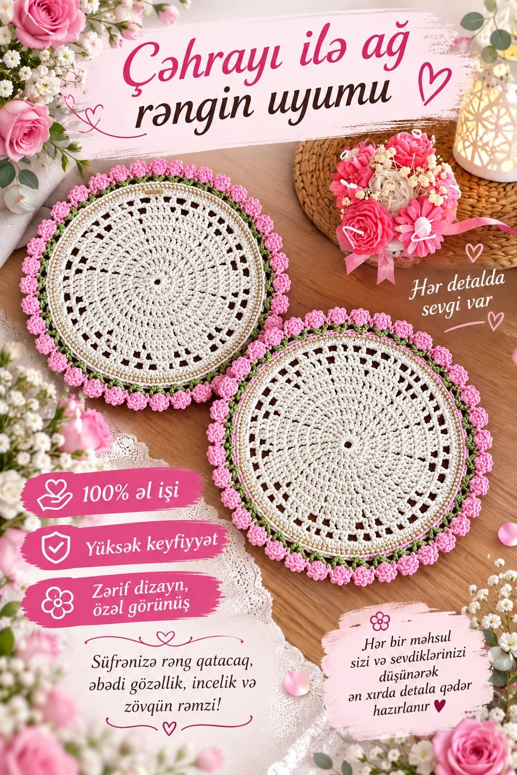 əl işi boşqab altlığı
