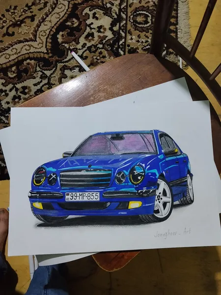 Əl ilə çekilmiş avtomobil resm 2