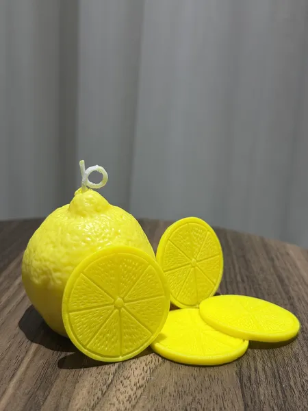 Əl işi limon şamı 3