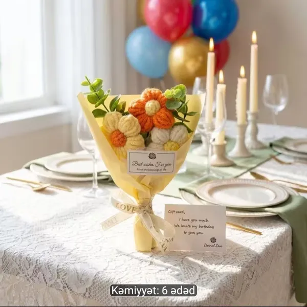 Mini gül buketləri 6 ədəd 5