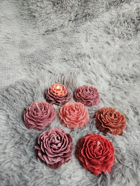 🥀Qızılgül formalı şam 4
