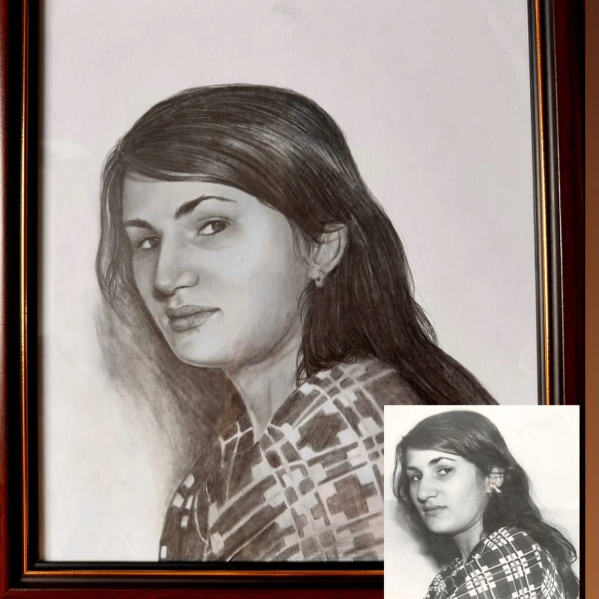 Black pencil portrait