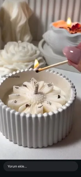 Əl işi ətirli şam 🌸 4