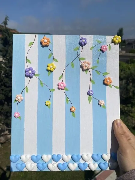 Quruyan plastilin 3D gül