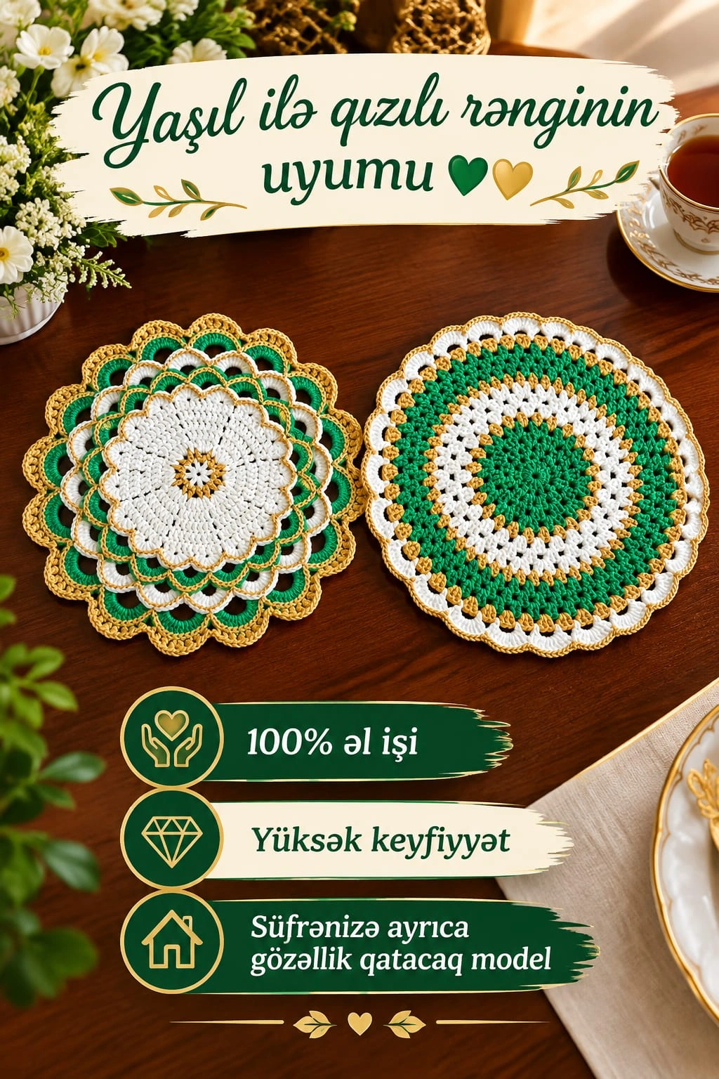 əl işi boşqab altlığı