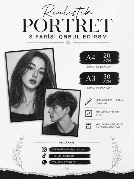 Realistik Portret sifarişi