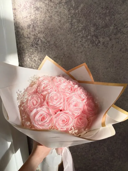 Zərif lentdən gül buketi 🌷 2