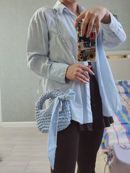 Hand knitted elegant bag 3