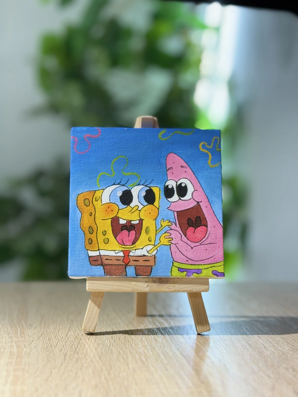 Mini painting SpongeBob 10x10 cm