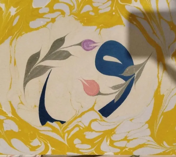 Ebru üzərində Ərəbcə "Vav" 1