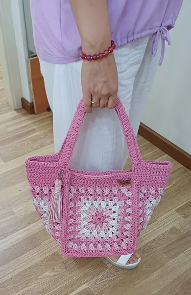 Pambıq makrome əl işi çanta 3