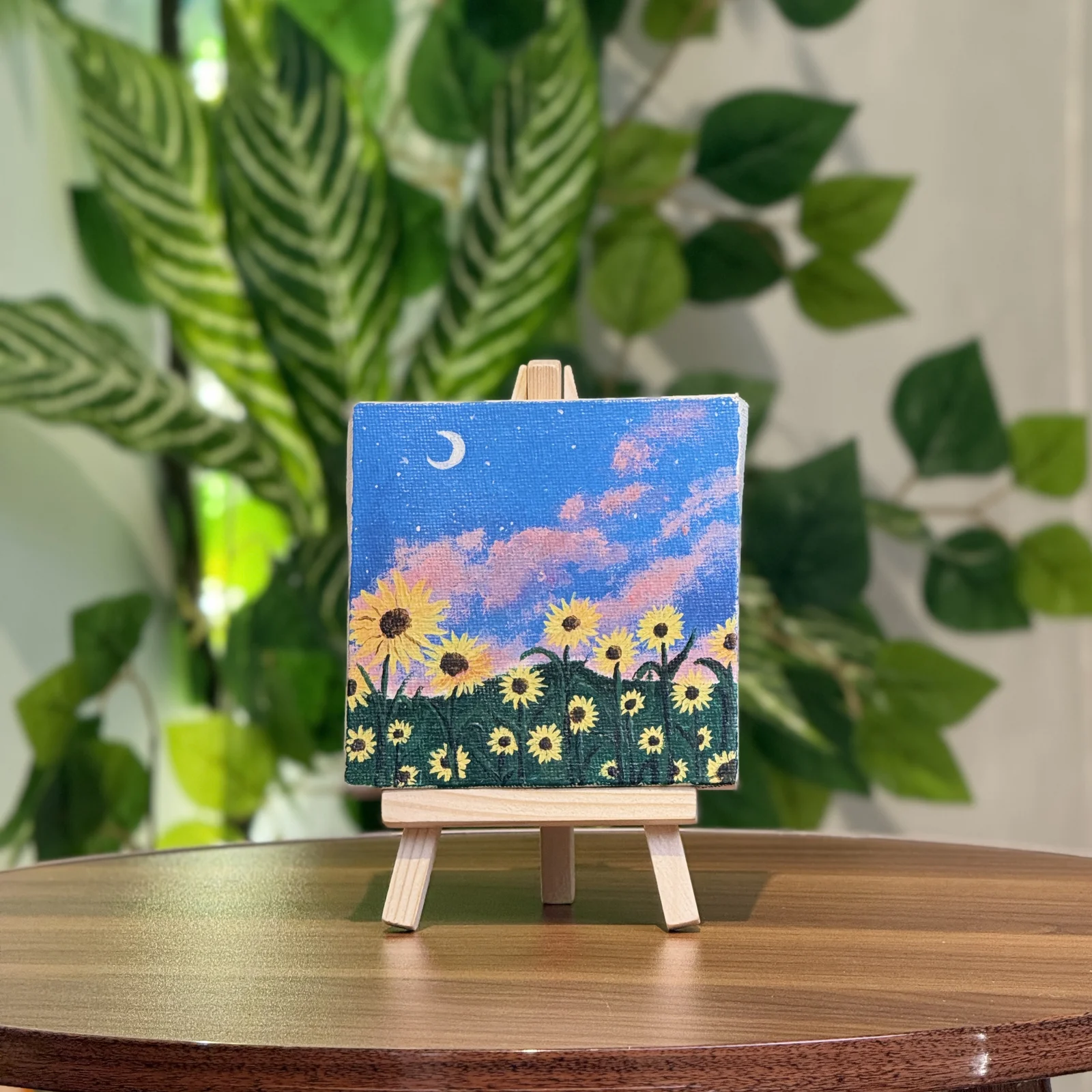 Mini tablo Günəbaxan 10x10 sm